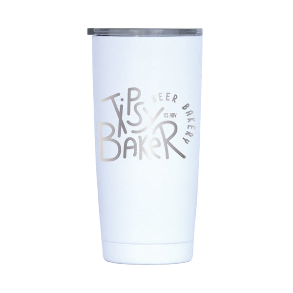 Engraved 20 oz. JOE Triple Insulated White SS Tumbler with Lid #40-04