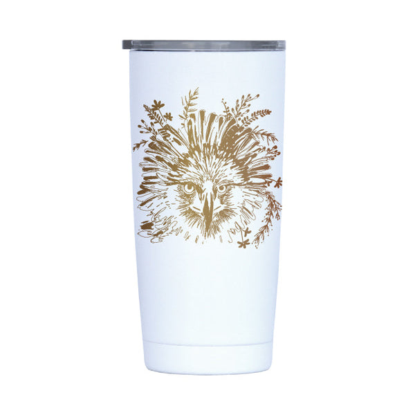 Engraved 20 oz. JOE Triple Insulated White SS Tumbler with Lid #40-04