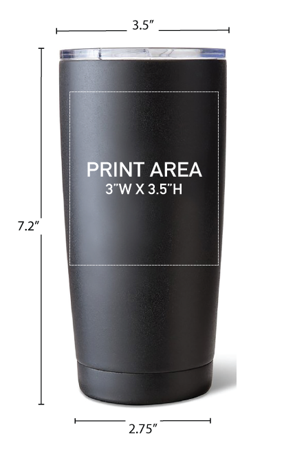 Engraved 20 oz. JOE Triple Insulated White SS Tumbler with Lid #40-04