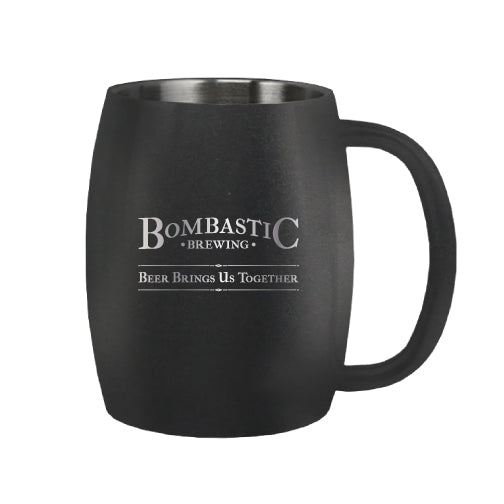 Engraved 14 oz. Black Double Wall Stainless Mug #96-07m