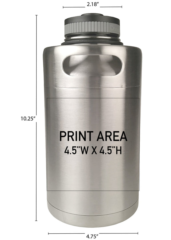 64 oz. Double Wall Keg Growler #MK-64 - 3