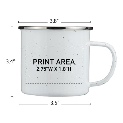 Logo Enamel Camping Mugs (16 Oz., Screen Print)