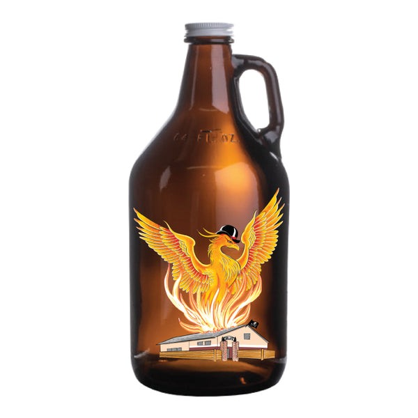 64 oz. Amber Glass Growler #323