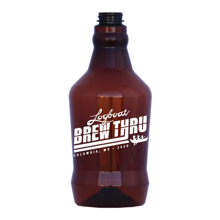 64 oz. BPA-Free Plastic Amber Growler #323-PET