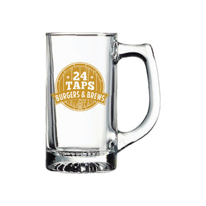 Dimpled Oktoberfest Glass Beer Mug 0.5 Liter