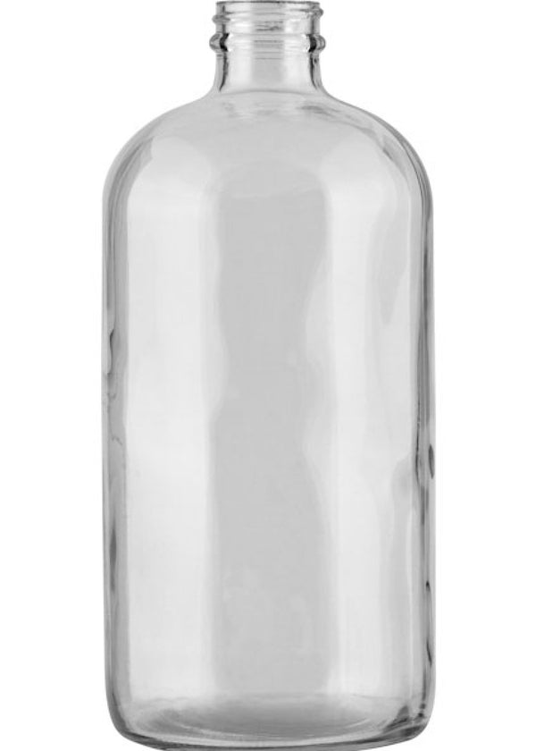 32 oz. Boston Round Grunt - Clear #654 - 2