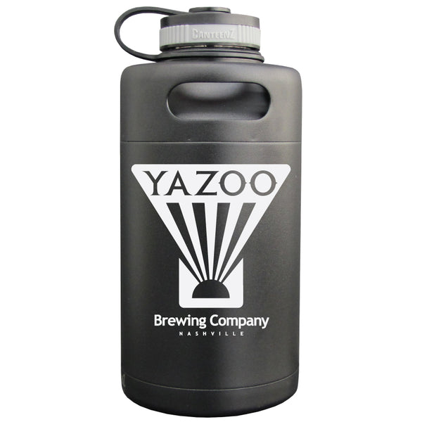 64 oz. Black Double Wall Keg Growler - #MK-64-07M