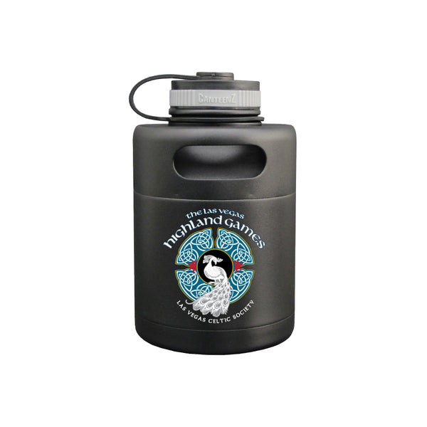 32 oz. Black Double Wall Pony Keg Growler #PK-32-M07