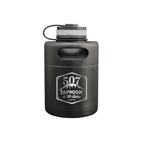 32 oz. Black Double Wall Pony Keg Growler #PK-32-M07